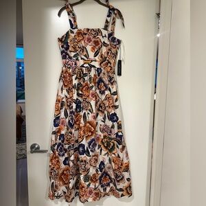 NWT Rachel Zoe Multicolor Floral Midi Dress